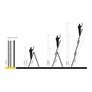 סולם אלומיניום מקצועי רב-שימושי – 3×7 שלבים DRABEST PRO | סולם ג', דו-צדדי ושחיל | תוצרת אירופה, תקן EN131-10