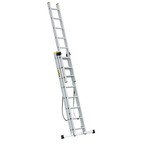 סולם אלומיניום מקצועי רב-שימושי – 3×8 שלבים DRABEST PRO | סולם ג', דו-צדדי ושחיל | תוצרת אירופה, תקן EN131