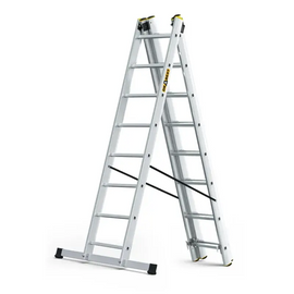 סולם אלומיניום מקצועי רב-שימושי – 3×8 שלבים DRABEST PRO | סולם ג', דו-צדדי ושחיל | תוצרת אירופה, תקן EN131 Drabest