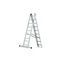 סולם אלומיניום מקצועי רב-שימושי – 3×9 שלבים DRABEST PRO | סולם ג', דו-צדדי ושחיל | תוצרת אירופה, תקן EN131-2