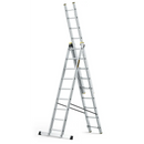 סולם אלומיניום מקצועי רב-שימושי – 3×9 שלבים DRABEST PRO | סולם ג', דו-צדדי ושחיל | תוצרת אירופה, תקן EN131-1