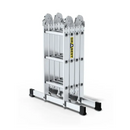 סולם אלומיניום מפרקי רב־שימושי 4×3 שלבים עם פלטפורמה – כושר נשיאה 150 ק״ג Drabest