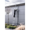 סולם אלומיניום מפרקי רב־שימושי 4×3 שלבים עם פלטפורמה – כושר נשיאה 150 ק״ג Drabest