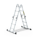 סולם אלומיניום מפרקי רב־שימושי 4×3 שלבים עם פלטפורמה – כושר נשיאה 150 ק״ג Drabest