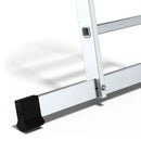 סולם אלומיניום מפרקי רב־שימושי 4×3 שלבים עם פלטפורמה – כושר נשיאה 150 ק״ג Drabest