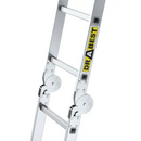 סולם אלומיניום מפרקי רב־שימושי 4×3 שלבים עם פלטפורמה – כושר נשיאה 150 ק״ג Drabest