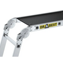 סולם אלומיניום מפרקי רב־שימושי 4×3 שלבים עם פלטפורמה – כושר נשיאה 150 ק״ג Drabest