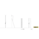 סולם אלומיניום יחיד נשען 11 שלבים DRABEST-2