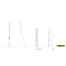 סולם אלומיניום יחיד נשען 13 שלבים DRABEST-2