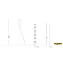 סולם אלומיניום יחיד נשען 15 שלבים DRABEST-2