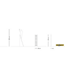 סולם אלומיניום יחיד נשען 8 שלבים DRABEST-7