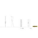 סולם אלומיניום יחיד נשען 9 שלבים DRABEST-2