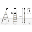 סולם אלומיניום 5 שלבים DRABEST-2