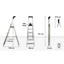 סולם אלומיניום 6 שלבים DRABEST-2