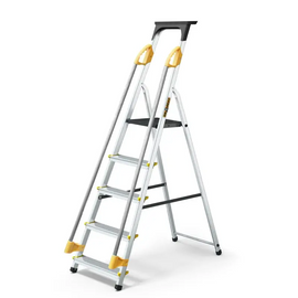 סולם אלומיניום 5 שלבים עם מאחז יד Drabest