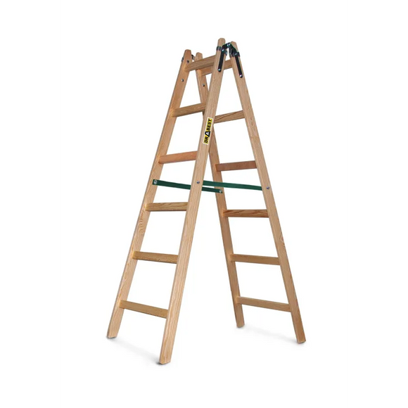 סולם עץ דו צדדי 6 שלבים DRABEST