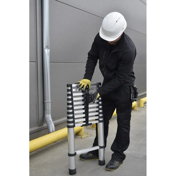 סולם אלומיניום טלסקופי 11 שלבים 3.2 מ'