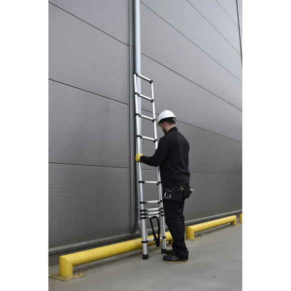 סולם אלומיניום טלסקופי 11 שלבים 3.2 מ'