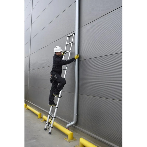 סולם אלומיניום טלסקופי 11 שלבים 3.2 מ'