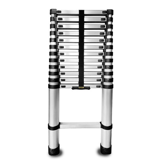 סולם אלומיניום טלסקופי 13 שלבים 3.8 מ'