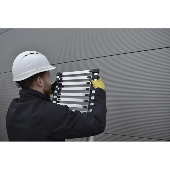 סולם אלומיניום טלסקופי 13 שלבים 3.8 מ'