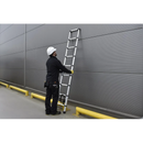 סולם אלומיניום טלסקופי 9 שלבים 2.6 מ'-12