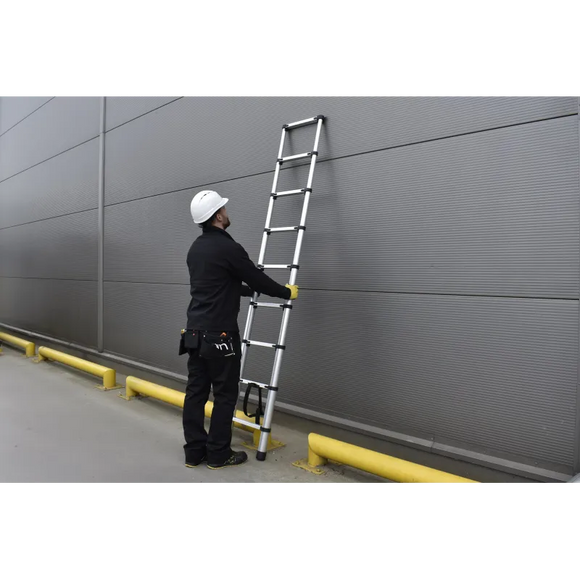 סולם אלומיניום טלסקופי 9 שלבים 2.6 מ'