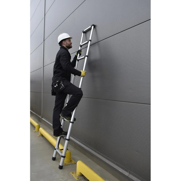 סולם אלומיניום טלסקופי 9 שלבים 2.6 מ'