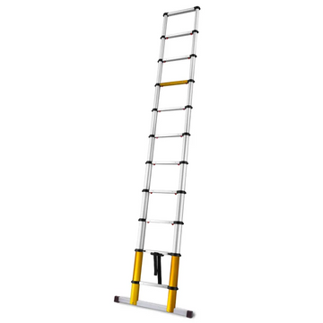 סולם טלסקופי MAX אלומיניום, 11 שלבים 3.2 מ', תומך עד 150 ק"ג, פרימיום עם מנגנון סגירה בטוחה - 0