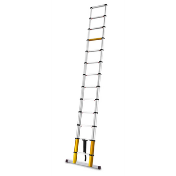 סולם טלסקופי MAX אלומיניום, 13 שלבים 3.8 מ', תומך עד 150 ק"ג, פרימיום עם מנגנון סגירה בטוחה - 0