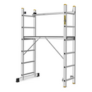 פיגום סולמות רב-שימושי 2×6 שלבים – פיגום, סולם A וסולם נשען במוצר אחד | גובה עבודה עד כ־2.97 מ׳-1