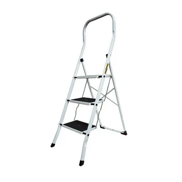 סולם מתכת ביתי 3 שלבים רחבים 150 ק"ג Drabest