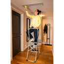 סולם מתכת ביתי 3 שלבים רחבים 150 ק"ג Drabest