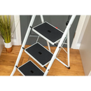 סולם מתכת ביתי 3 שלבים רחבים 150 ק"ג Drabest