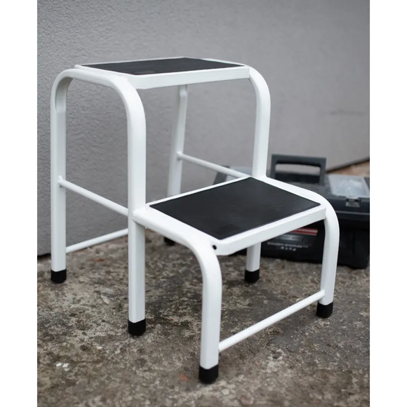 סולם / שרפרף ביתי מפלדה – 2 מדרגות, 150 ק"ג