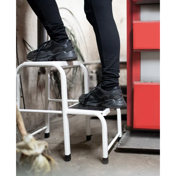 סולם / שרפרף ביתי מפלדה – 2 מדרגות, 150 ק"ג