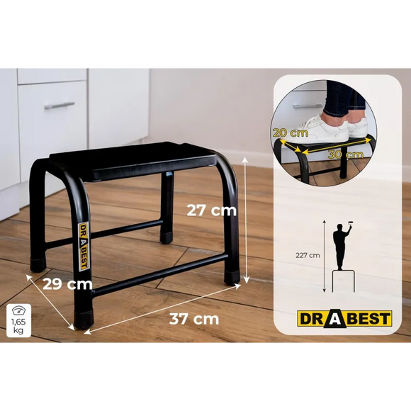 שרפרף / סולם מדרגה 1 לבית – פלדה שחורה, עד 150 ק"ג