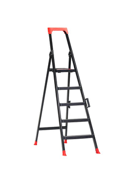 סולם מתכת 5 שלבים – עמיד, מתקפל ובטיחותי Sarayli