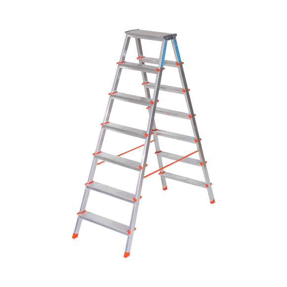 סולם אלומיניום  דו צדדי 7+7 שלבים SARAYLI