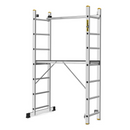 פיגום סולמות רב-שימושי 2×7 שלבים – פיגום, סולם A וסולם נשען במוצר אחד | גובה עבודה עד כ־2.97 מ׳-1