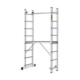 פיגום אלומיניום בייתי 2×8 שלבים – 3 ב-1 | גובה עבודה עד 2.97 מטר Drabest