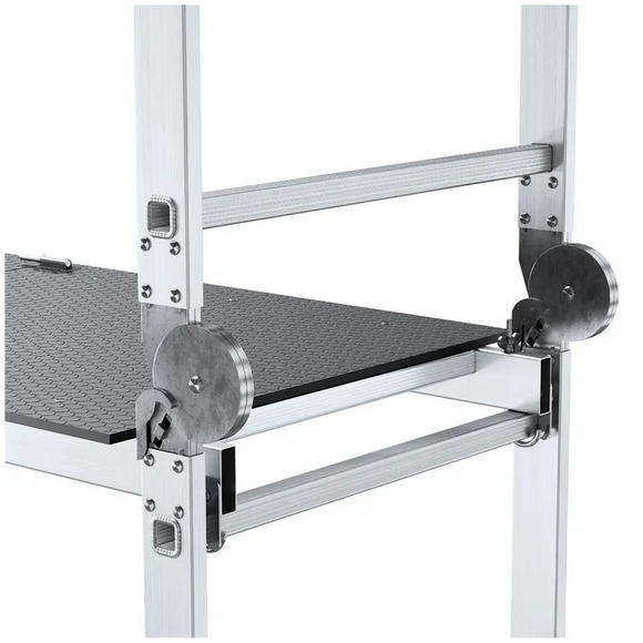 HECTOR Basic – פיגום אלומיניום רב-שימושי 3 ב-1 | גובה מדרך: כ־2.00 מ׳ | גובה עבודה: עד 4.00 מ׳ (כולל אדם)