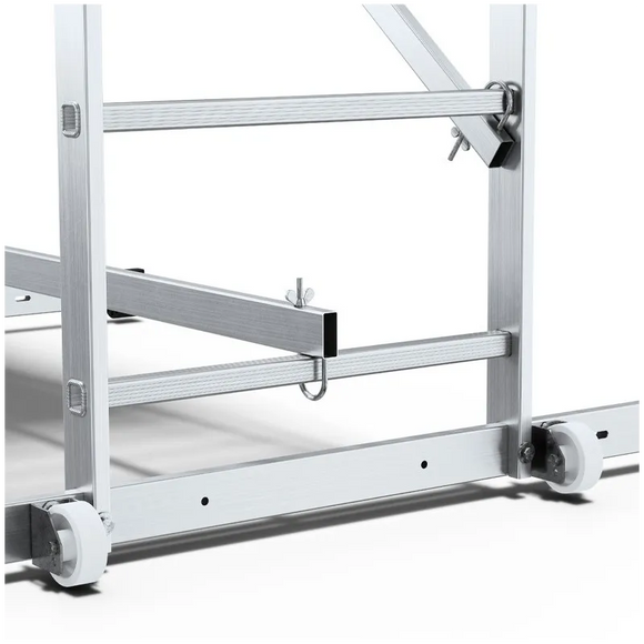 HECTOR Basic – פיגום אלומיניום רב-שימושי 3 ב-1 | גובה מדרך: כ־2.00 מ׳ | גובה עבודה: עד 4.00 מ׳ (כולל אדם)