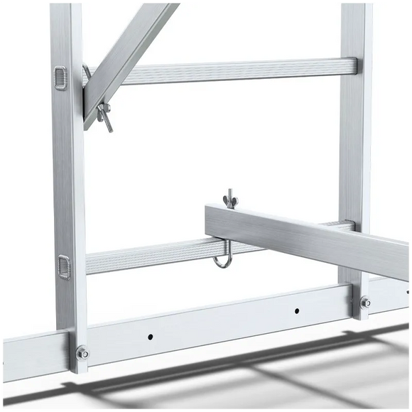 HECTOR Basic – פיגום אלומיניום רב-שימושי 3 ב-1 | גובה מדרך: כ־2.00 מ׳ | גובה עבודה: עד 4.00 מ׳ (כולל אדם)