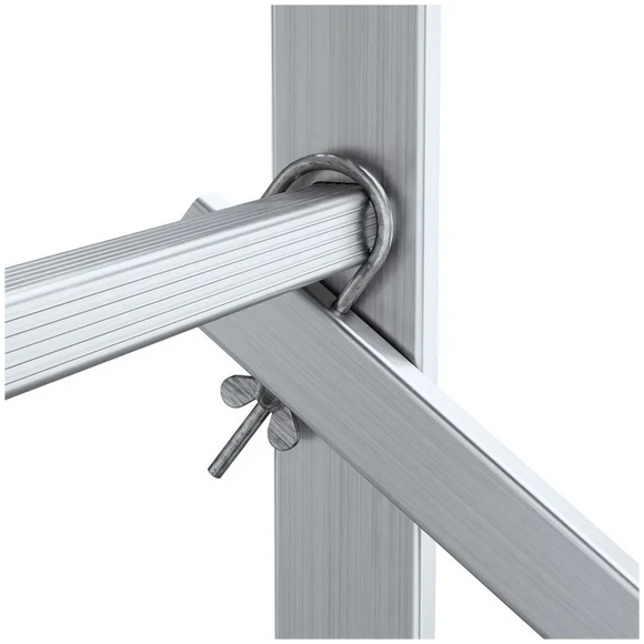 HECTOR Basic – פיגום אלומיניום רב-שימושי 3 ב-1 | גובה מדרך: כ־2.00 מ׳ | גובה עבודה: עד 4.00 מ׳ (כולל אדם)