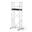 HECTOR Pro – פיגום אלומיניום רב-שימושי 3 ב-1 | גובה מדרך: כ-2.75 מ׳ | גובה עבודה: עד 4.75 מ׳ (כולל אדם)-1