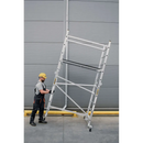 פיגום סולמות חצי מקצועי 3 ב -1 | רב שימושי לעבודה בטוחה בגובה עד 4 מ Drabest