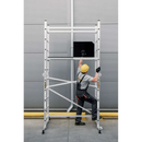 פיגום סולמות חצי מקצועי 3 ב -1 | רב שימושי לעבודה בטוחה בגובה עד 4 מ Drabest