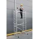 פיגום סולמות חצי מקצועי 3 ב -1 | רב שימושי לעבודה בטוחה בגובה עד 4 מ Drabest