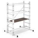 פיגום סולמות חצי מקצועי 3 ב -1 | רב שימושי לעבודה בטוחה בגובה עד 4 מ Drabest